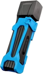 ZECHAO Cerraduras de bicicleta ZECHAO Bike Bike Lock plegable, soporte de bloqueo de bicicleta Compacto Ligero Ligero Mini Bloque Aleación Cerradería de acero Cerrar el automóvil antirrobo Candado Bicicleta (Color : Blue, Size :