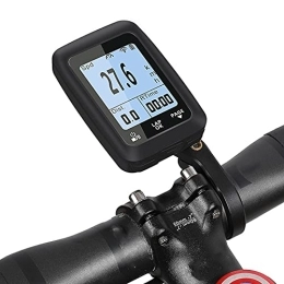 WSXKA Ordenadores de ciclismo Computadora para bicicleta con GPS, velocímetro y odómetro inalámbrico para bicicleta con Bluetooth, rastreador de MTB recargable, IPX7 a prueba de agua, luz trasera de pantalla LCD digital grande d