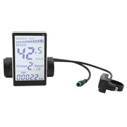 Aoutecen Ordinateurs de vélo Aoutecen Compteur LCD de vélo électrique, Remplacement du Panneau de Commande LCD Universel Facile à Installer 24V 36V 48V 60V pour vélos électriques 22.2mm