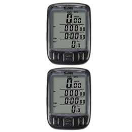 Clispeed Accessoires CLISPEED 2Pcs Compteur de Vitesse de Vélo Compteur Kilométrique de Vélo de Cycle sans Fil Étanche avec Écran LCD Brille dans Le Noir Ordinateur de Vélo pour Le Cyclisme en Plein Air Et Le