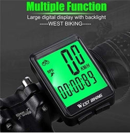 LFDHSF Accessoires Ordinateur de vlo tanche avec vlo de vlo vlo Compteur kilomtrique Compteur de Vitesse Montre LED taux numrique pour la Plupart des Types de vlos