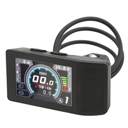 Pilipane Écran LCD et Ordinateur pour vélo électrique, Compatible avec Le Moteur d'entraînement Moyen BAFANG BBS01 BBS02 BBSHD, Compteur kilométrique et feu arrière étanches