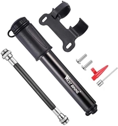 Hathdia Accessoires Hathdia Mini pompe à vélo portable 80 PSI pour valves Presta et Schrader, légère et format de poche