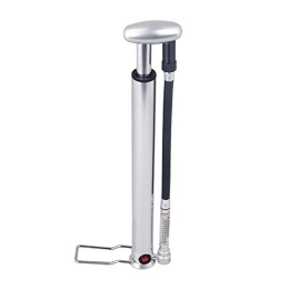 JTRHD Pompes à vélo JTRHD Pompe à air pour vélo, équipement d'équitation, petite pédale en aluminium, tube gonflable, facile à pomper (couleur : argent, taille : 285 mm)