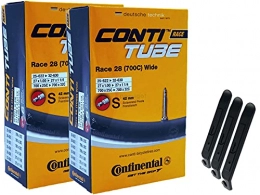 pneugo! Pompes à vélo pneugo! Lot de 2 chambres à air Continental 28" - 25-32 / 622-630 S42 RACE 28 + 3 démonte-pneu