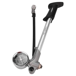 Shanrya Pompes à vélo Pompe à vélo portative, Pompe à Haute Pression de vélo de Taille Mini, Interface américaine 300PSI avec vélo de Route à Haute Pression de jauge pour vélo de Montagne(Silver)