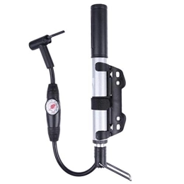 YFCTLM Pompes à vélo YFCTLM Pompe à vélo Mini-vélo Pompe avec manomètre Portable en Alliage d'aluminium Mountain Road Bike Air vélo la Pression des pneus à la Main vélo Flexible d'air gonfleur