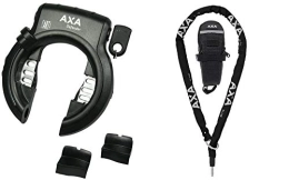 AXA Verrous de vélo .AXA Cadenas Defender noir + chaîne de mortaise RLC 140 avec pochette