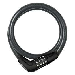 ABUS Verrous de vélo ABUS 5412C SCMU Câble-antivol à Combinaison + Support Universel Unisex, Black, 85 cm