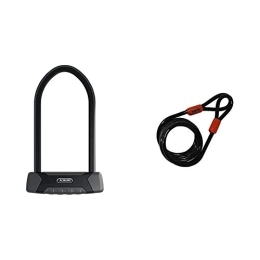 ABUS Verrous de vélo Abus GRANIT XPlus 540 U-Lock 160HB300 Antirrobo, 300 mm + USH540 & 1850 / 185 Antivol Spiral 2 boucles Noir