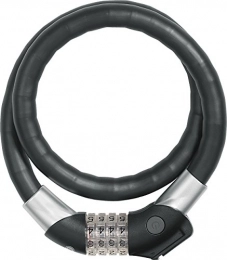 ABUS Verrous de vélo ABUS Raydo 1460 KF Câble-antivol à Combinaison + Support de Fixation TExKF Unisex, Noir, 85 cm