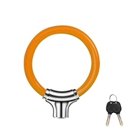 DXSE Accessoires Accessoires de vélo compacts portables de couleur câble antivol pièces de vélo câble antivol Portable anneau dispositif serrure de sécurité avec deux clés (Size : CHINA, Color : OrangeM)