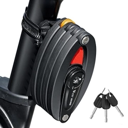 Antivol de sécurité compact pour vélo - Avec support réfléchissant et 3 clés - Antivol étanche en acier allié pour vélo de montagne Pomurom