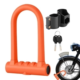 YANQUAN Verrous de vélo Antivol moto U | Antivols de vélo en silicone robustes antivol - Manille en acier pour vélo électrique avec 2 clés en cuivre attaques de coupe et de levier Yanquan