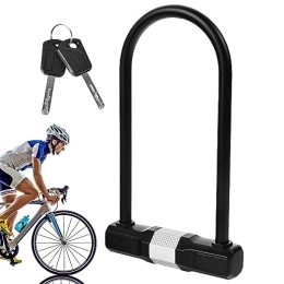 Antivol vélo en U,Antivol Secure D Lock pour vélo de route - Verrou de sécurité anti-cisaillement pour vélo, accessoire de vélo, pour VTT, vélos pliants, vélo de route, vélo, vtt Juzinqu