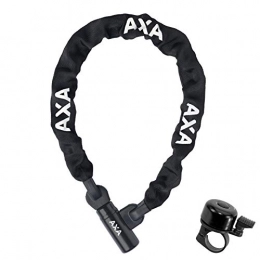 maxxi4you Verrous de vélo Axa Linq 100 Kit de chaîne antivol avec 1 sonnette de vélo Noir 100 x Ø 9, 5 mm