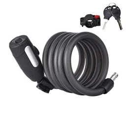 LahAd Verrous de vélo Cable Antivol Cadenas Velo Antivol Antivol Velo Code Cable Antivol Velo Chaine Velo Antivol Antivol Cadenas Moto Antivol Scooter pour ÉQuipement De VéLo Black, 1.8m