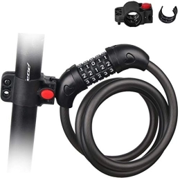 LahAd Verrous de vélo Cable Antivol Cadenas Velo Antivol Cable Antivol Velo Chaine Velo Antivol Antivol Cadenas Moto Antivol Scooter Antivol Velo Electrique pour ÉQuipement De VéLo Black, 1.8m