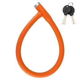 LahAd Verrous de vélo Cadenas Velo Antivol Chaine Antivol Cable Antivol Velo Chaine Velo Antivol Antivol Cadenas Moto Antivol Scooter Anti Vole pour Velo pour ÉQuipement De VéLo Orange, Freesize