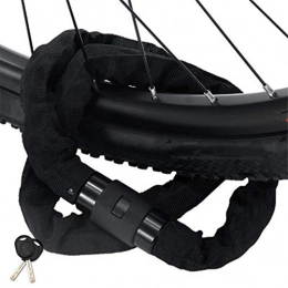 WNWNZSH Verrous de vélo chaîne antivol antivol Cable Casque de vélo Serrure Touche de Verrouillage vélo Vélo serrures avec Touches Roue de vélo Serrure Black, 1.2m