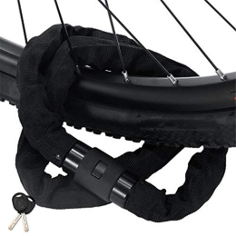 KAIKUN Verrous de vélo chaîne antivol cable antivol Casques serrures pour vélo Touche de verrouillage vélo Roue de vélo serrure Blocage de roue pour vélo black, 0.9m