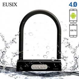 EUSIX Verrou De Scurit en U avec Bluetooth Bike U Lock Vlo Smart Lock Anti-Vol Keyless Entrept Serrure Jardin Serrure Tlphone APP Contrle