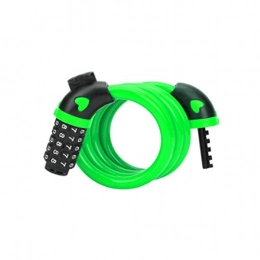 FUNRE Verrous de vélo FUNRE Bicyclette Code de Verrouillage des serrures vélo à vélo Mot de Passe Combinaison de sécurité Locks Fil d'acier Accessoires Vélo Multicolor 1.2-1.8m (Color : Green(120m))