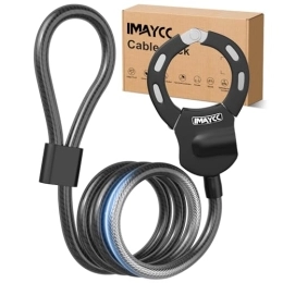 IMAYCC Accessoires IMAYCC Antivol Trotinette Electrique Avec Clé, 13MM Épais Cadenas Cable Haute Sécurité, 100CM Cadenas Trotinette Electrique, Antivol Velo, Ldéal pour Les Scooters, Les Vélos, Moto, Les Poussettes.