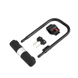 INOOMP Accessoires INOOMP 1 Ensemble Cadenas De Vélo Pliant Support De Vélo Support De Moto U Lock Cadenas De Sécurité Pour Vélo Serrures De Vélo Scooter U-Lock Support De Verrouillage De Sécurité Vélo