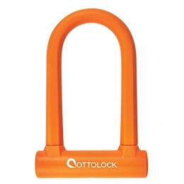 OTTOLOCK Verrous de vélo OTTOLOCK Sidekick Cadenas Compact U-Lock pour vélo 7 cm x 14, 5 cm, ne pèse Que 750 grammes et est recouvert de Silicone Orange