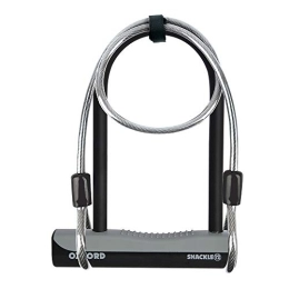 Oxford Verrous de vélo Oxford Essential Shackle Antivol U et câble Noir 32 cm