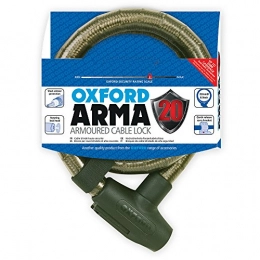 Oxford Verrous de vélo Oxford Unisexe Arma20 blindé câble antivol X, fumée, 22 mm x 900 mm