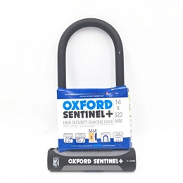 Oxford Verrous de vélo Oxford Unisexe Sentinel Plus Antivol X, Noir, 14 mm x 320 mm