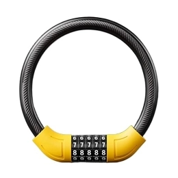 DXSE Verrous de vélo Serrure de vélo antivol combinaison de mot de passe à 4 chiffres sécurité en montagne câble Portable serrure de vélo cadenas de moto (Color : 1-40cm cable)