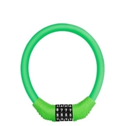 DXSE Accessoires Serrures de vélo 4 chiffres mot de passe serrures de sécurité Code corde serrures de vélo VTT Portable câble serrures accessoires de vélo (Color : Green)