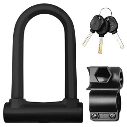 HUIOP Verrous de vélo Vélo U Lock, HUIOP Bike Lock Verrou sécurisé de vélo résistant U Lock avec support de montage