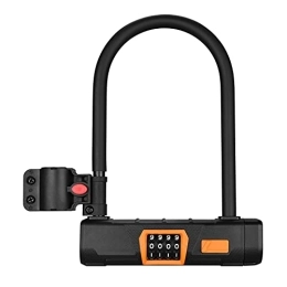 Vélo U Lock,mewmewcat Vélo U Lock Anti-vol Vélo Mot de Passe Verrouillage Heavy Duty Combinaison U Lock Vélo Verrouillage Vélo Sécurité Outil