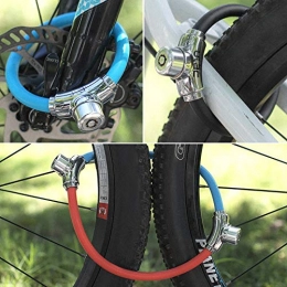 WXL Verrous de vélo WXL Cyclisme Mini vélo Verrouillage 2 Clés Universelle Antivol Petit et Portable Anneau de Verrouillage du vélo VTT Vélo en Alliage de Zinc Câble de sécurité Câbles antivol (Color : Blue)