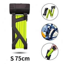 XCHUNA Verrous de vélo XCHUNA Serrure Pliante de Bicyclette, Serrure de sécurité de vélo de Montagne de Moto antivol de sécurité, Serrure de chaîne de vélo pour vélo, Moto, Porte, barrière, Green, S