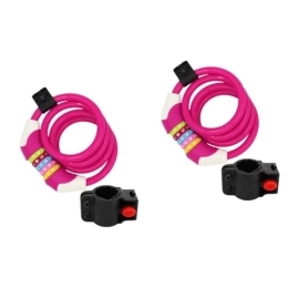 Yardwe Accessoires Yardwe 2 Pièces antivol spirale cadenas de vélo en fil d'acier chaîne de vélo haute cadenas à code vélo serrure à spirale Numéro le mot de passe combinaison câble antivol Bicyclette