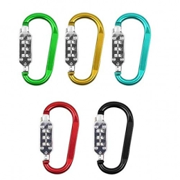 YHFFXDFH Verrous de vélo YHFFXDFH Antivol Velo Extérieur Carabiner Combination Lock en Alliage De Zinc Anti-vol Verrouillage Bagages Vélo Cadenas 5 Couleurs Livré Au Hasard antivol