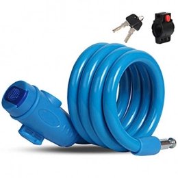 ZKDY Verrous de vélo ZKDY Antivol Vélo Antivol 1 1 M en Acier Vélo Câble De Verrouillage De Sécurité De Renforcement Vélo Moto Sécurité Serrure Vélo Accessoires-Bleu