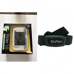 Bryton Accessori Bryton Rider 10 Computer GPS, Bianco, Taglia Unica & HT03, Computer GPS Unisex – Adulto, Nero, M