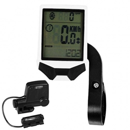 QuRRong Accessori Computer da ciclismo senza fili a prova di pioggia, retroilluminazione LCD, Odometro, tachimetro, tachimetro, bicicletta da strada MTB (Taglia: One Size; Colore: Bianco)