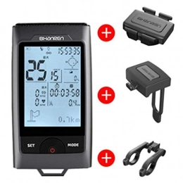 EDW Accessori EDW Bike Computer GPS Contachilometri con velocità Senza Fili e sensore di Cadenza Esterna Impermeabile in Bicicletta Tachimetro Accuratezza 0, 0001 incl fari Intelligenti di Avvertimento, A