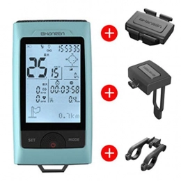 EDW Computer per ciclismo EDW Bike GPS Contachilometri Computer con velocità Wireless e sensore di Cadenza Intelligente Attenzione Faro Esterna Impermeabile in Bicicletta Tachimetro Accuratezza 0, 0001 Blu