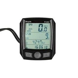 Heqianqian Computer per ciclismo Heqianqian Computer da bicicletta Grande Schermo Retroilluminazione Impermeabile Bike Computer Tachimetro Cronometro Calendario Nero Per Bike Tachimetro Contachilometri Ciclismo Tracker Impermeabile