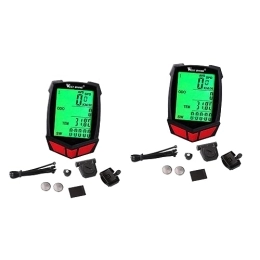 INOOMP Computer per ciclismo INOOMP 2Pcs 20 Bicicleta Estatica Para Ejercicios 20 Funzioni Computer Bici Tachimetro Bici Mtb Cronometro Bici Contachilometri Computer Rosso Computer Bicicletta