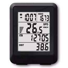 Lwieui Accessori Lwieui Computer da Bici Wireless 11 Funzioni 4 Linee Display Bike Computer Bicycle Boatometer Power Meter per Fanatici del Fitness (Colore : Black, Size : One Size)