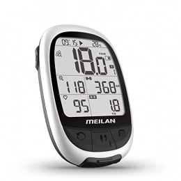 Meilan Computer per ciclismo MEILAN M2 Ciclocomputer GPS Ciclocomputer Wireless Contachilometri e Contachilometri Ciclismo Bluetooth ANT+ Connetti con HR Monitor Potenza Velocità Sensore di Cadenza Impermeabile